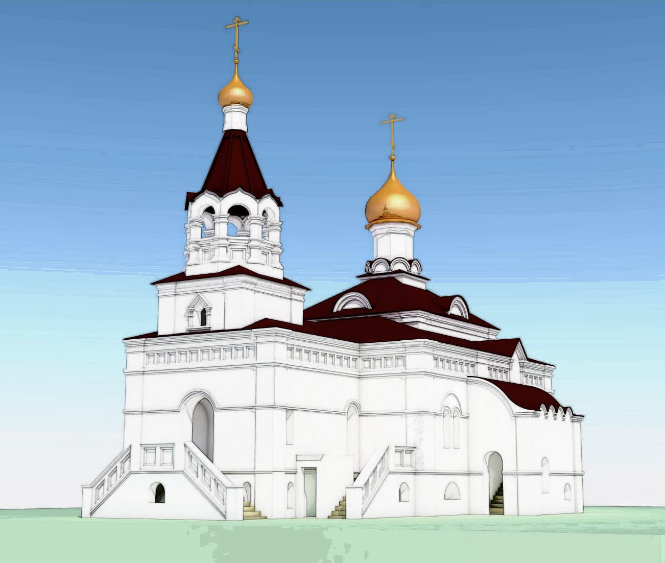Изображение: Эскизный проект храма сщмч. Серафима (Звездинского)